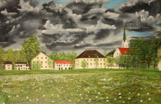 Nr.68 Schwindkirchen Pfarrhof mit Stadl.